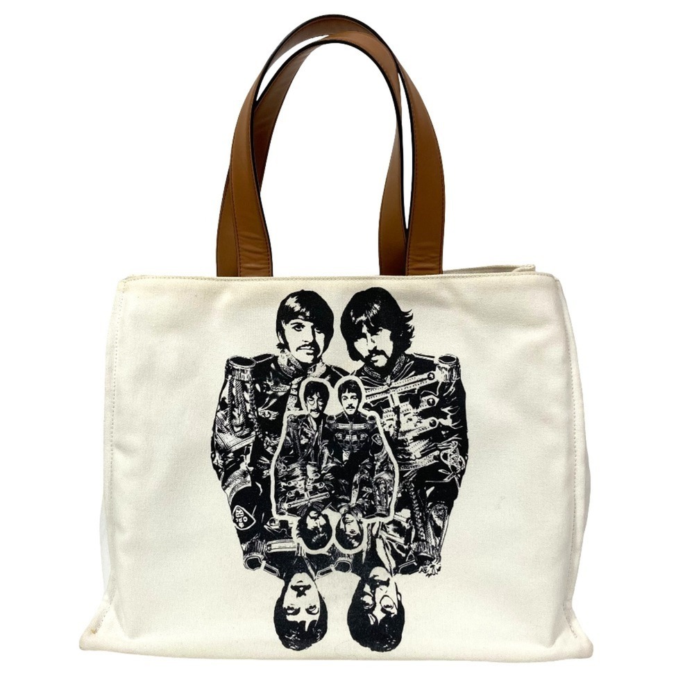 Stella McCartney Beatles Canvas Tote Bag, White, Women's